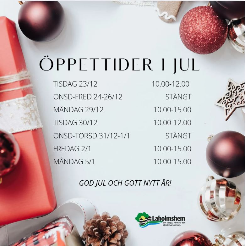 Öppettider jul 2025